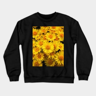 yellow chrysanthemums pattern Crewneck Sweatshirt